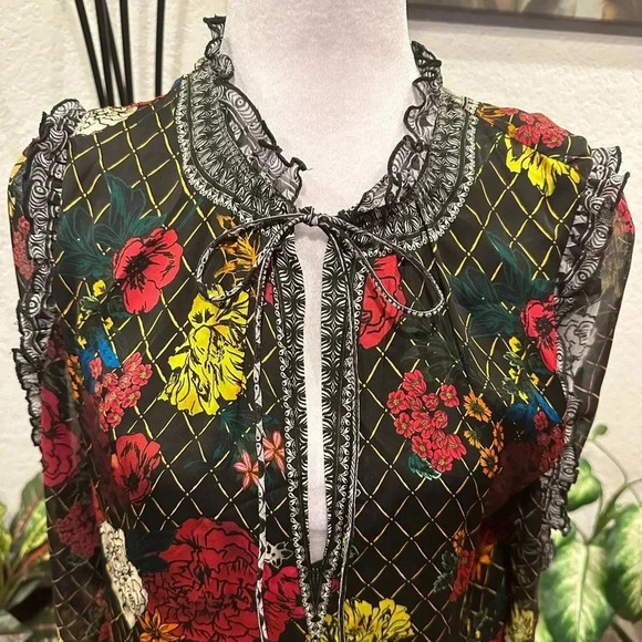 Alice + Olivia beautiful printed mini dress size L - Picture 10 of 15